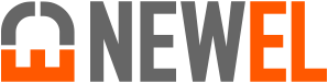 NEWEL logo - orange och grå - klippt